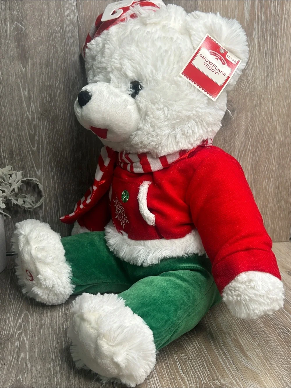 NWT Dan Dee 2019 Snowflake Teddy Bear Pair Plush Boy & Girl Christmas Set